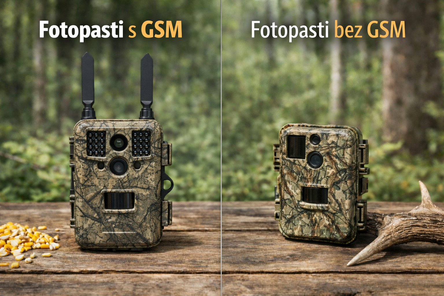 Fotopasti s GSM a bez GSM